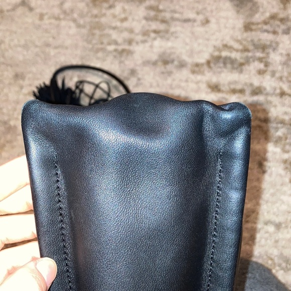 ✨SOLD✨ All Saints Black Leather purse with Tassels - Picture 14 of 16